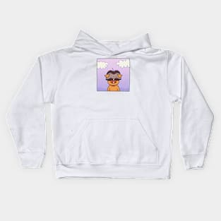 bowlcut pug Kids Hoodie